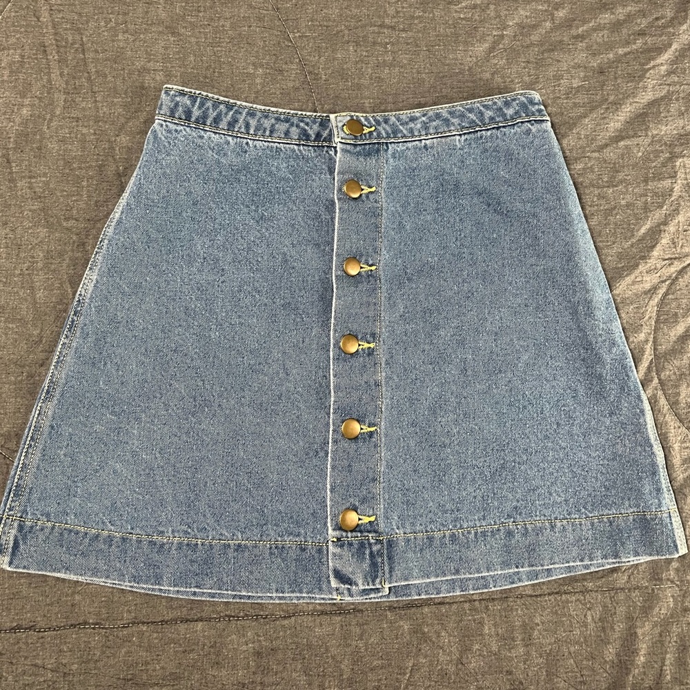 American Apparel denim mini jean skirt